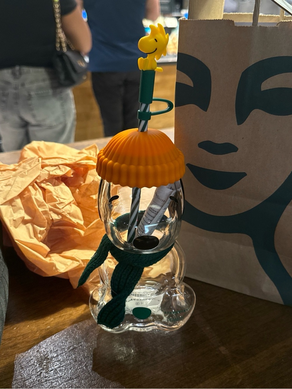 Snoopy Starbucks Glass Cup